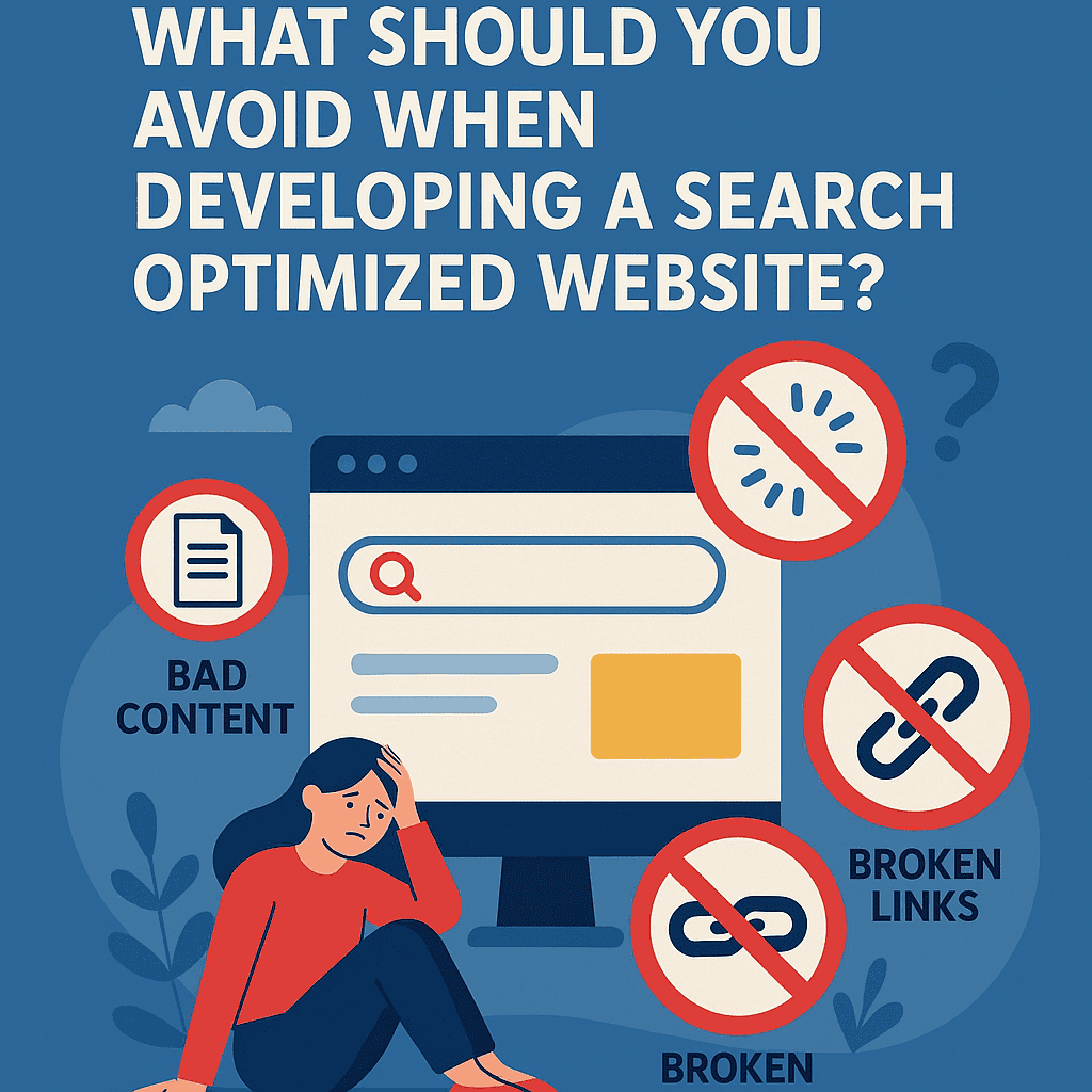 What Should You Avoid When Developing A Search Optimized Website?